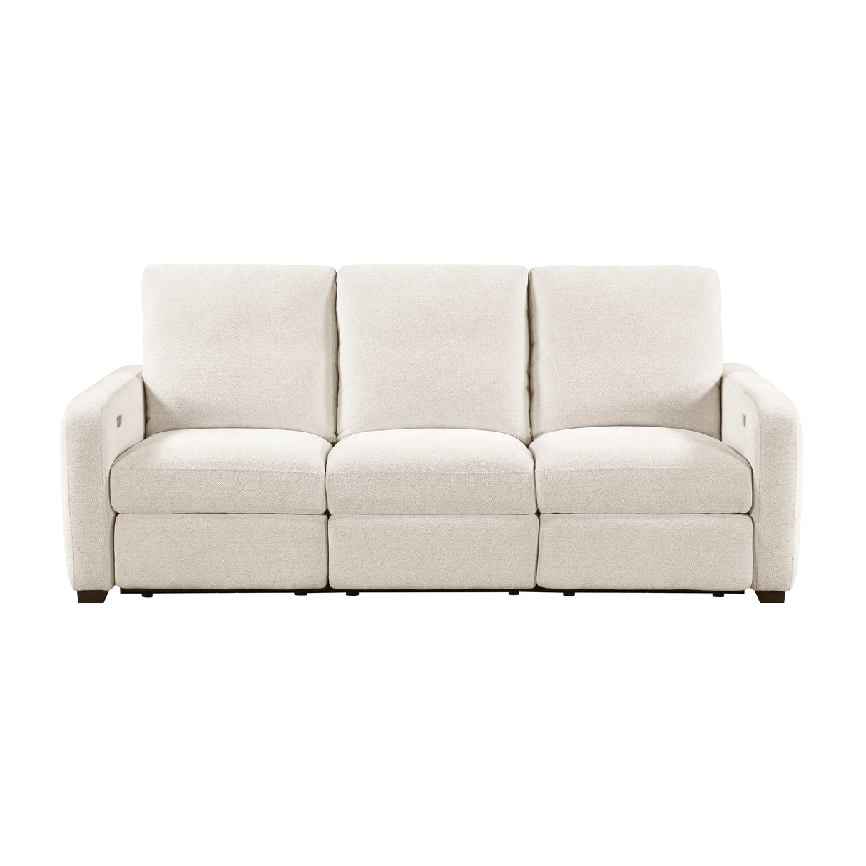 Eveclone Beige Power Double Reclining Sofa with USB Charging Ports from Homelegance - Luna Furniture