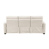 Eveclone Beige Power Double Reclining Sofa with USB Charging Ports from Homelegance - Luna Furniture