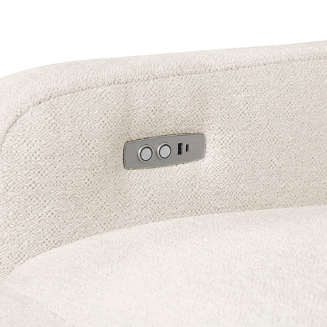 Vera Beige Power Reclining Chair with USB Charging Ports from Homelegance - Luna Furniture
