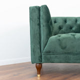 Houston Dark Green Velvet Tufted Back Lounge Chair from Midinmod - Luna Furniture