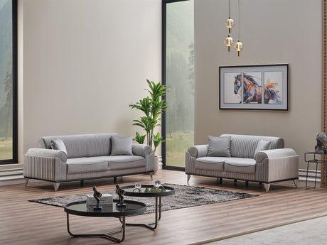 Everest Convertible Sofa in Light Grey from Furnia - Luna Furniture