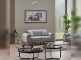 Everest 3-pieces (Sofa & Loveseat & Chair) Livingroom Set in Light Grey from Furnia - Luna Furniture