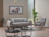 Everest 3-pieces (Sofa & Loveseat & Chair) Livingroom Set in Light Grey from Furnia - Luna Furniture