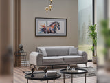Everest 3-pieces (Sofa & Loveseat & Chair) Livingroom Set in Light Grey from Furnia - Luna Furniture