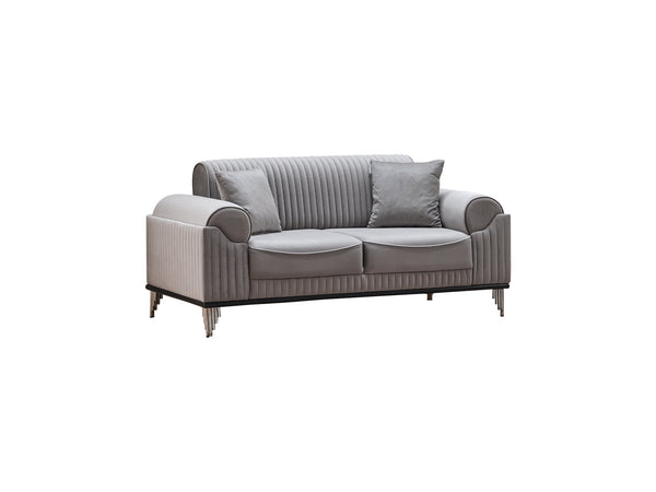 Everest Convertible Loveseat in Light Grey