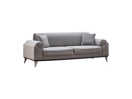 Everest 3-pieces (Sofa & Loveseat & Chair) Livingroom Set in Light Grey from Furnia - Luna Furniture