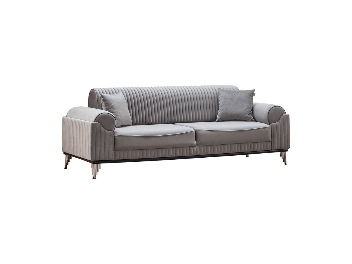 Everest Convertible Sofa in Light Grey from Furnia - Luna Furniture
