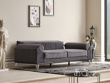 Everest Convertible Sofa in Grey from Furnia - Luna Furniture
