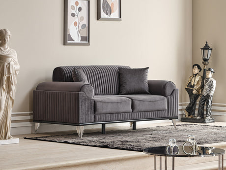 Everest 3-pieces (Sofa & Loveseat & Chair) Livingroom Set in Grey from Furnia - Luna Furniture