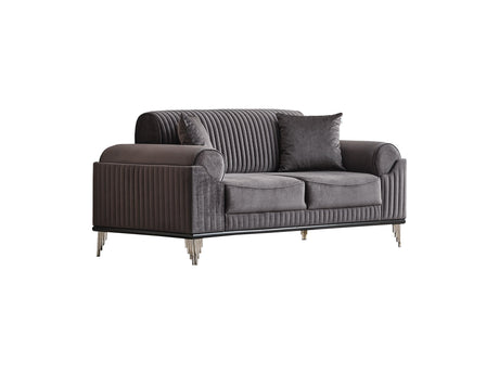 Everest 3-pieces (Sofa & Loveseat & Chair) Livingroom Set in Grey from Furnia - Luna Furniture