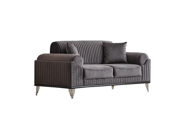 Everest Convertible Loveseat in Grey