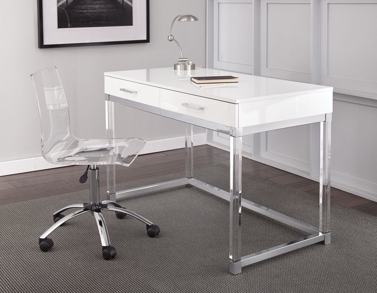 Everett Desk, White from Steve Silver - Luna Furniture