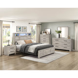 Everett Gray Bookcase Panel Bedroom Set from Homelegance - Luna Furniture
