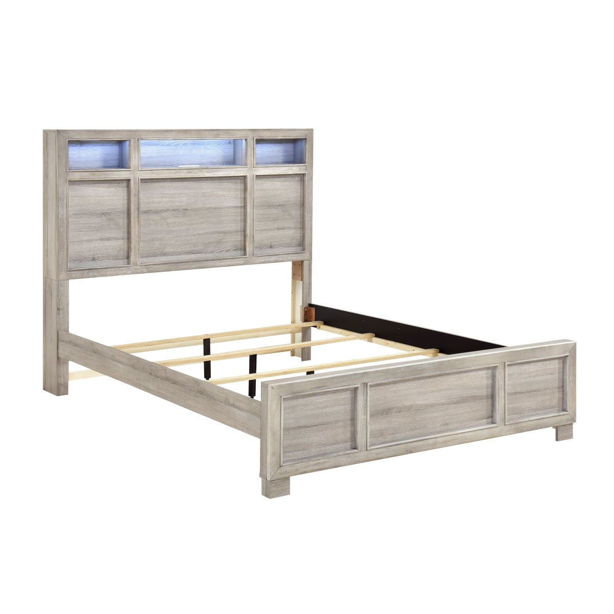 Everett Gray Bookcase Panel Bedroom Set from Homelegance - Luna Furniture