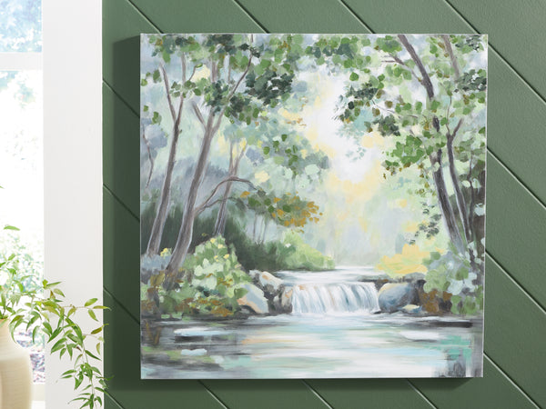 Evermaddick Green/Gray/White Wall Art