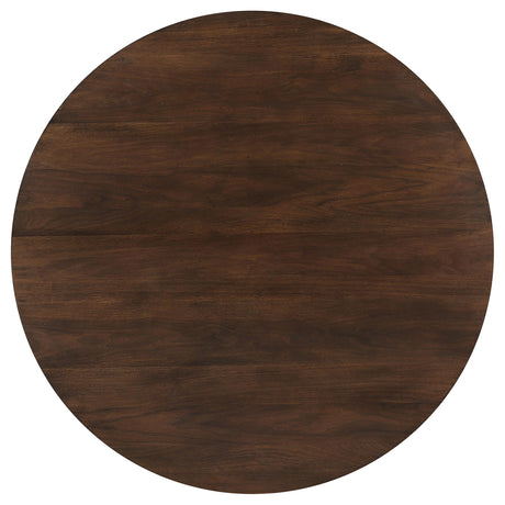 Everton Walnut 5-Piece Round 54-inch Dining Set from Coaster - Luna Furniture