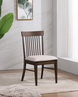 Everton Walnut Slat Back Dining Side Chair, Set of 2 from Coaster - Luna Furniture
