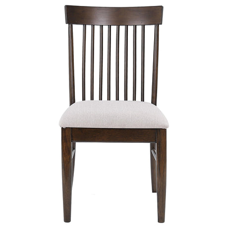 Everton Walnut Slat Back Dining Side Chair, Set of 2 from Coaster - Luna Furniture