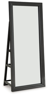 Evesen Black Floor Standing Mirror/Storage (Mirror Only) from Ashley - Luna Furniture