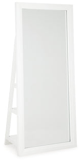 Evesen White Floor Standing Mirror/Storage (Mirror Only) from Ashley - Luna Furniture