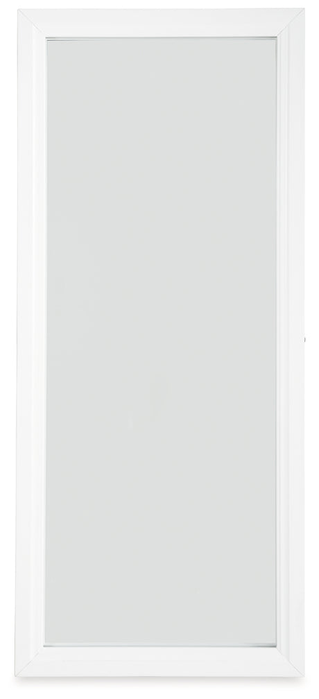 Evesen White Floor Standing Mirror/Storage (Mirror Only) from Ashley - Luna Furniture