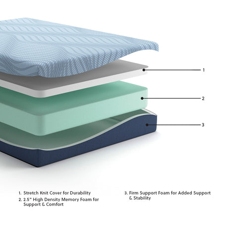 Dellyn 10 Memory Foam White Queen Mattress from Ashley - Luna Furniture