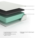 Chime 12 Inch Memory Foam White King Mattress in a Box from Ashley - Luna Furniture