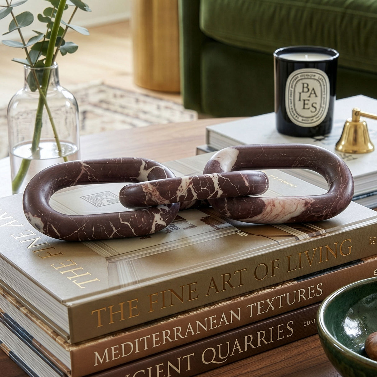 Abstract Marble Decor 3 Link Chain