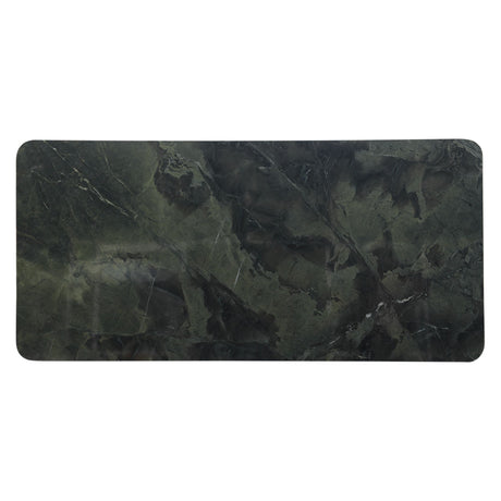 Abstract Green Marble and Dark Mango Base 76" Dining Table from Home Trends & Design - Luna Furniture