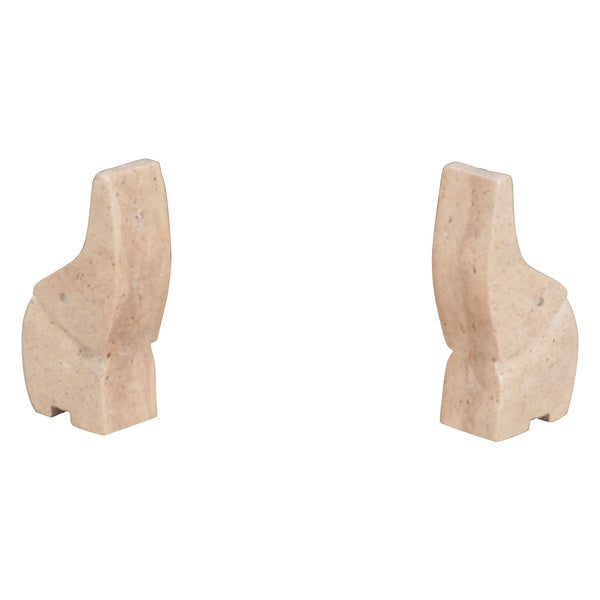 Abstract White Marble Decor Elephant