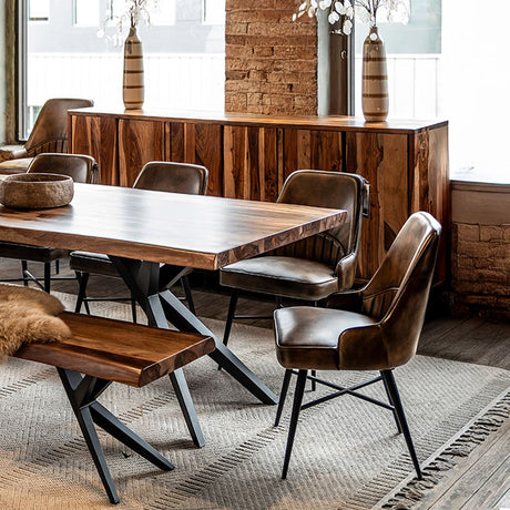 Austin Loft 72" Dining Table in Natural Sheesham from Home Trends & Design - Luna Furniture