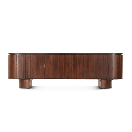 Athena 79" Media Cabinet in Aged Mahogany from Home Trends & Design - Luna Furniture