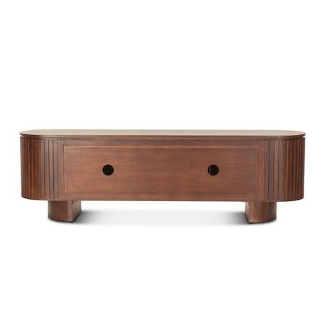 Athena 79" Media Cabinet in Aged Mahogany from Home Trends & Design - Luna Furniture