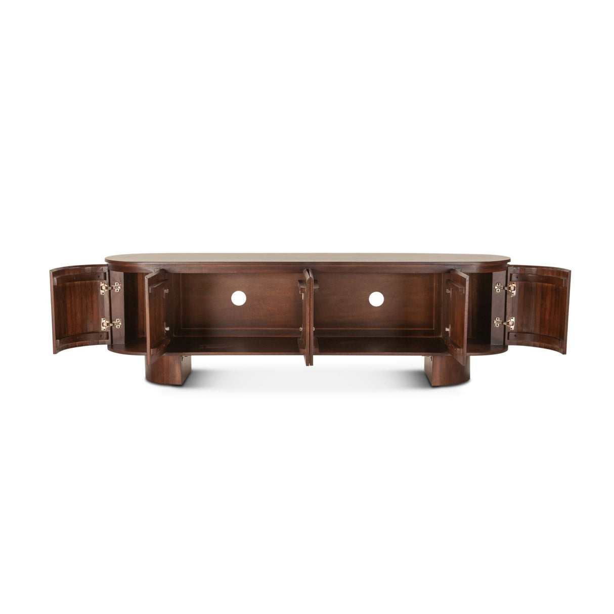Athena 79" Media Cabinet in Aged Mahogany from Home Trends & Design - Luna Furniture