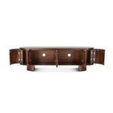 Athena 79" Media Cabinet in Aged Mahogany from Home Trends & Design - Luna Furniture