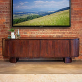Athena 79" Media Cabinet in Aged Mahogany from Home Trends & Design - Luna Furniture