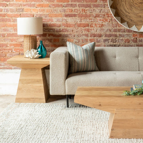Anvil 58" Coffee Table in Natural Oak from Home Trends & Design - Luna Furniture