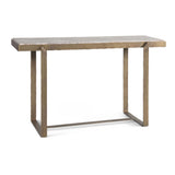 Argos 52" Console Table with Capri Beige Marble Top and Antique Brass Base from Home Trends & Design - Luna Furniture