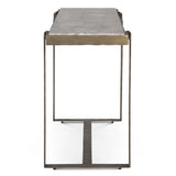 Argos 52" Console Table with Capri Beige Marble Top and Antique Brass Base from Home Trends & Design - Luna Furniture
