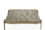 Argos 32" Coffee Table with Marble and Antique Brass from Home Trends & Design - Luna Furniture