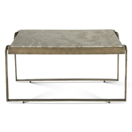 Argos 32" Coffee Table with Marble and Antique Brass from Home Trends & Design - Luna Furniture
