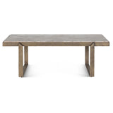 Argos 49" Large Coffee Table with Beige Marble Top and Antique Brass Base from Home Trends & Design - Luna Furniture