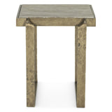 Argos 20" Side Table with Marble and Antique Brass from Home Trends & Design - Luna Furniture