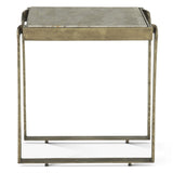 Argos 20" Side Table with Marble and Antique Brass from Home Trends & Design - Luna Furniture