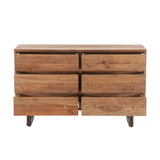 Aspen 58" Six Drawer Dresser in Smoked Acacia from Home Trends & Design - Luna Furniture