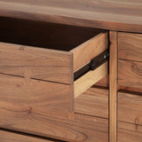 Aspen 58" Six Drawer Dresser in Smoked Acacia from Home Trends & Design - Luna Furniture