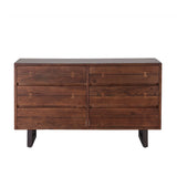 Aspen 58" Six Drawer Dresser in Walnut from Home Trends & Design - Luna Furniture