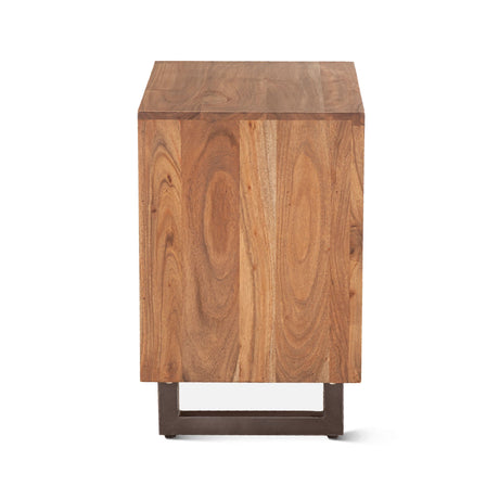 Aspen 24" Two Drawer Nightstand in Smoked Acacia from Home Trends & Design - Luna Furniture