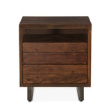 Aspen 24" Two Drawer Nightstand in Walnut from Home Trends & Design - Luna Furniture
