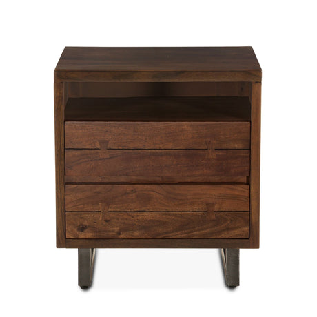 Aspen 24" Two Drawer Nightstand in Walnut from Home Trends & Design - Luna Furniture
